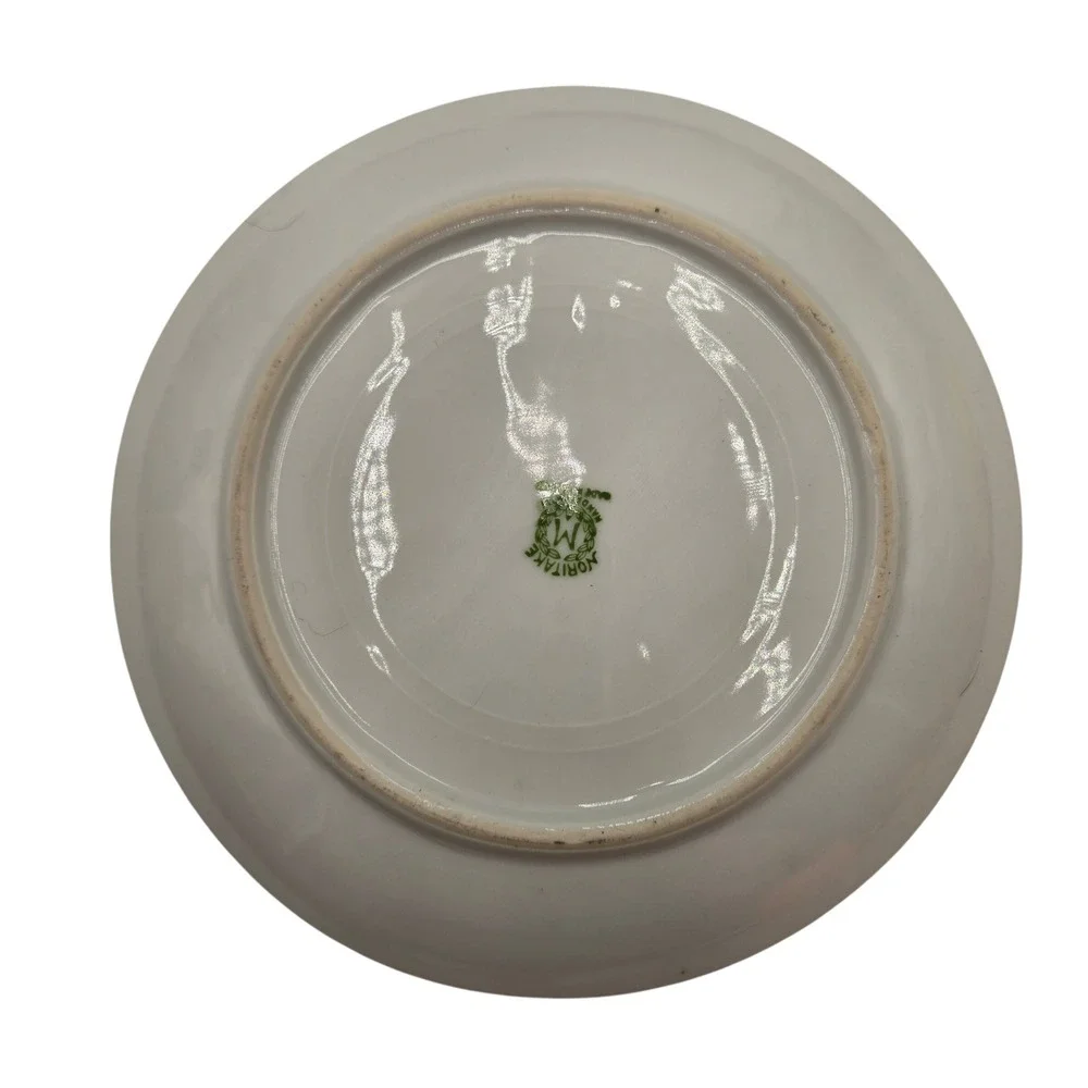 Vintage Noritake Hand Painted Lusterware Cottage Landscape Plates Set of 6 Japan